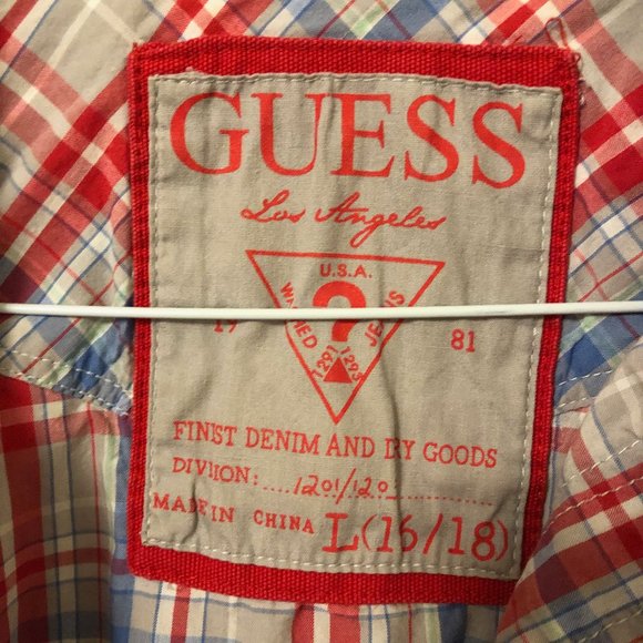 Boys Large Guess Button up shirt - Picture 2 of 3